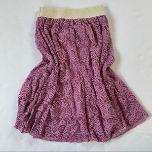 XS lacy floral Lola skirt by LuLaRoe